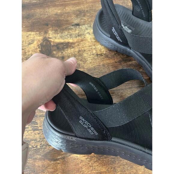Skechers Women's Sz 10 Hands Free Slip-ins Go Walk Flex Glimmer Sandals Comfort - Picture 8 of 9